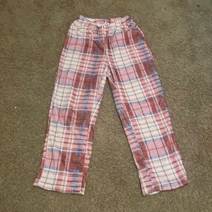 Pink plaid sweatpants